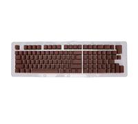 Keyboard Keycaps 114 Key PBT Translucent OEM Height Two Color Injection Backlit Mechanical Keycap Set for Custom Gaming Typing Enthusiasts Durable Oil Proof Coating Matte Finish (mini dark coffee)