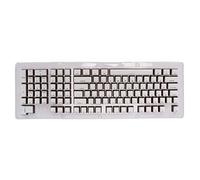 Keyboard Keycaps, Ergonomic Design OEM Height Keycaps Wear Resistant for Most Mechanical Keyboards(White dark coffee word)