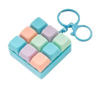 Keyboard Keychain, Keyboard Toy - 9-button Sensory Stress Relief Toy with Colorful Keys, Compact Clicker for Anxiety, Focus & Calm (Green)