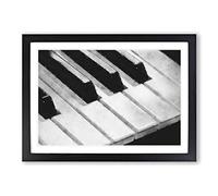 Keyboard Keys Painting Framed Print | A2 Black Framed Wall Art | Ready to Hang | Modern Historical Picture | Living Room Bedroom Lounge Office