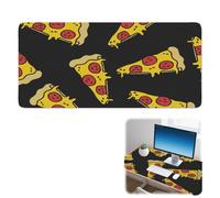 Keyboard Mats for Desk Pizza Fast Food Non-Slip Waterproof Leather Desk Mat Large Extended Mouse Pads for Office Accessories Home Decor Table Protector (42 X 90 Cm)