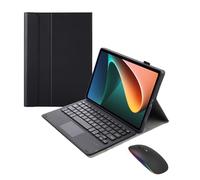 Keyboard & Mouse Combo for Xiaomi Pad 7/7 Pro 11.2 Inch 2025 - Magnetic Touchpad, Multi-System Compatible with 360° Full Protection Detachable Wireless Keyboard Case(Black)