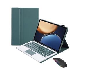 Keyboard & Mouse Combo for Xiaomi Pad 7/7 Pro 11.2 Inch 2025 - Magnetic Touchpad, Multi-System Compatible with 360° Full Protection Detachable Wireless Keyboard Case(Green)