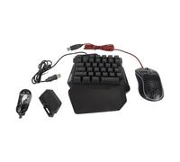 Keyboard Mouse Converter Combo Pack, Turbo Function, USB Wired Connection, GM86 Gaming Mouse, One Handed G7 Silent Keyboard, for PS for for