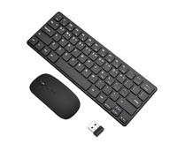Keyboard Mouse Kit - Laptop Desk Pair, Comfortable Quiet Accessory, Slim Lightweight Full Layout Keys | Cordless Reliable Plug Connection for Office Homes Libraries Businesses Gamers Travelers