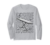 Keyboard Musical Notes Keyboardist Piano Music Teacher Long Sleeve T-Shirt
