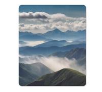 Keyboard Pad Landscape with Mountains and Clouds Table Mat for Computer