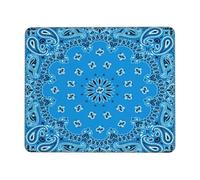 Keyboard Pad Navy Blue Bandana Paisley Gaming Mousepad for PC 10x12in
