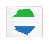 Keyboard Pad Sierra Leone Flag Map Mouse Mat for Work 10x12in