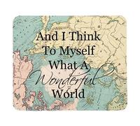 Keyboard Pad What A Wonderful World Desktop Mouse Pad for Office 10x12in