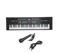 Keyboard Piano 61 Key with Microphone, USB Cable, Music Stand, Power Supply, Teaching Function for Beginners & Kids