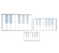 Keyboard Piano Instrument Shape Cookie Cutter Dough Biscuit Pastry Fondant Stamp Stencil Sharp Music Musical Xylophone Notes (Small)