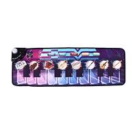 Keyboard Piano Mat Musical Keyboard Floor Piano Playmat Educational Toy for Kids Music Learning Portable Foldable Design Cloth Material 110x37cm for Indoor Playroom