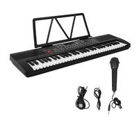 Keyboard Piano Stand with Sheet Music Stand for Beginners, Beginner Electric Digital Keyboard Piano with Power Supply