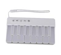 Keyboard Piano Toy Multifunctional Pocket Sized Piano Music Toy with 7 Color Lights Multiple Play Methods for Home Travel White