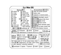 Keyboard - PVC, Cheat Sheet Overlay, -free Adhesive | Quick Reference Guide, Laptop Sticker for OS Catalina Mojave El Capitan Window