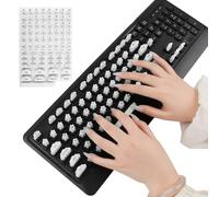 Keyboard Set Strong Adhesive False Tips for Computer Keyboard Aesthetic Durable Self Adhesive Design for Women French Tip