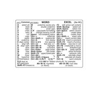 Keyboard Shortcut Sheet - Exel Function Keys, Word Key Commands | PC Laptop Sticker Guide, Typing Shortcut Layout, Easy Install Sticker Set with Dust-Free Use Ideal for Remote Work Setup