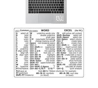 Keyboard Shortcuts - Keyboard Shortcuts Stickers for Laptops, Laptop Keyboard Stickers | Scratch Resistant PC Accessory Stickers, Word/Quick Guide Stickers for Fasts