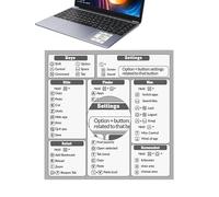 Keyboard Shortcuts - Keyboard Shortcuts Stickers for Laptops, Laptop Keyboard Stickers | Scratch Resistant PC Accessory Stickers, Word/Quick Guide Stickers for Fasts