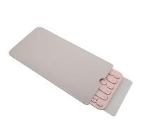 Keyboard Sleeve, Leather Keyboard Case Dust Proof Water Proof Double Sided Pvc Keyboards Cover with Head Protection for Logitech K380 (Light Gray and Silver)