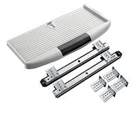 Keyboard Sliding Platform,Keyboard Tray Under The Desk with Pen Case and Adjustable Buckle,Increase Comfort and Usable Space/White/L