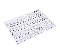 Keyboard Sticker, Transparent PVC Adhesive, Easy to Use, 61/88 Key Electronic Pianos, Colored (Black)