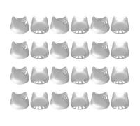 Keyboard Stickers - Artificial Crystal 4.37 mm 24 Pieces | Transparent Cat Head Keyboard Stickers Set | Cute Decorative Keycap Covers for Long Nail Users, Laptops and Desktop T