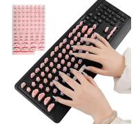 Keyboard Stickers - Easy to Stick Aesthetic Decorative Films - Silicone Letter Stickers for Keyboards - For Women Acrylic Nails French Lace Long Fingernails Home Office
