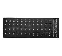 Keyboard Stickers, White Letters with Black Background, for all Laptops Desktop Computer's Keyboard (Spanish_Black)