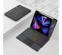 Keyboard Touchpad Case for 11-inch iPad Pro 2021 3rd_Gen / 2020 2nd_Gen / 2018, iPad Air 2020 4th Gen Case with Touchpad Backlight Magic Keyboard,Speech-to-Text Function, Pencil Holder and Flip Stand