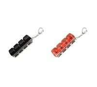 Keyboard Toy 4-Button Keyboard Keychain Stress Toys Funny Keyring Finger Keychain Clicker Decompression Clicky Funny Pocket Mini Calming Keyring Toys Fashional for Adults 2PCS (A+F-a, One Size)