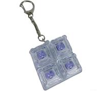 Keyboard Toy, for mini Stress Relief Clicker Keychain with Sound Effects Fun Focus Tool for Anxiety Relief ADHD(Without Light Field Violet)
