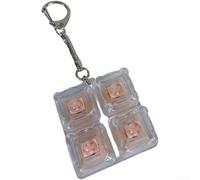 Keyboard Toy, for mini Stress Relief Clicker Keychain with Sound Effects Fun Focus Tool for Anxiety Relief ADHD(Without Light Field Peach)