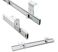 Keyboard Tray Guides - Ball Bearing Runners,Suspension HoistingMethod,Width 35mm,bottom Drawer Slides,Computer Slides Fixing Slide Holder Drawer Heavy Duty Slide (Color : Silver, Size : 35cm(14in))