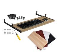 Keyboard Tray Sliding Keyboard Drawer - For Install Under Desk - With 36cm Slide Runners - Keyboard Mouse Slide-Out Platform - Office Supplies Support Storge Shelf