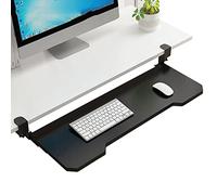 Keyboard Tray Under Desk Extender Easy Installation No Screw Design with 2 CClamps for Ergonomic Workspace and Enhanced Comfort