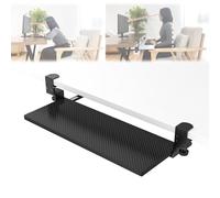 Keyboard Tray Under Desk Pull-Out Keyboard Drawers And Platforms Extender - With C-Clamp Adjustable/Non-Drilling, Ergonomic, Mouses Holder Multi-Functional Storage Shelf ,Black55*24Cm(22*9.5In)