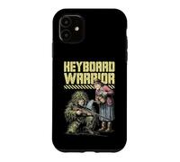 Keyboard Warrior Funny Ghillie Suit FPS Military Gamer Case for iPhone 11
