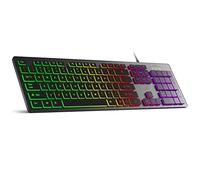 Keyboard Wired 104 Keys Silent Gaming Keyboard RGB Backlit for Laptop Pc Gamer Mechanical Keyboard