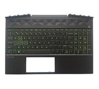 Keyboard With Palmrest Upper Cover Backlight L57596-001 L57593-001 Compatible With 15-DK 15T-DK TPN-C141(GREEN)