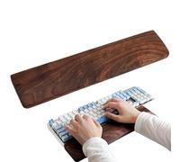 Keyboard Wrist Rest - Black Walnut Solid Wood Hand Support, Ergonomic Wrist Cushion | Natural Wooden Pad with flatFinish for Comfortable Typing, Desk Keyboard, Laptop, Computer Accessories Setup