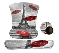 Keyboard Wrist Rest Mouse Pad Support, ToLuLu Gel Ergonomic Mouse Pads for Computer Laptop PC, Comfortable Durable Mousepad Keyboard Wrist Rests for Easy Typing Pain Relief, Eiffel Tower