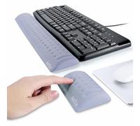 Keyboard Wrist Rest & Mouse Wrist Rest Set, Memory Foam Ergonomic Wrist Pad for Computer Keyboard Laptop Wrist Support, Arm Rest for Typing Wrist Pain Relief in Home Office School(Gray)