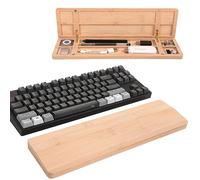 Keyboard Wrist Rest, Wood Wrist Rest for Computer Keyboard with Storage Function, Wrist Support for Office Home