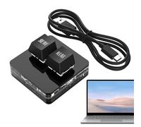 Keyboards with 2 Hot Swappable Keyboards, Copy and Paste Mini USB Keyboard, Mechanical Keyboards for PC, Ergonomic Design Backlit USB Keyboard RGB Universal for Travel,