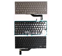 Keyboards4Laptops UK Layout Backlit Black Replacement Laptop Keyboard Compatible With Apple Macbook Pro A1398