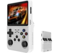 Keyboy Game Console R36S Retro Handheld Game Console with 64/128G Built-in 21000+ Classic Games, Open Source Linux System 3.5 Inch IPS Screen Portable Pocket Video Player (White 128G)