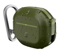 KeyBudz AirPods 3rd Generation Case with Lock - Fully Waterproof AirPods 3 Case Cover with Keychain, Rugged Tough Protection, Hard Protective Shell and Carabiner Clip for Easy Travel (Forest Green)