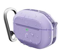KeyBudz AirPods Pro Case with Lock - Fully Waterproof AirPods Pro 2nd Generation Case with Keychain, Rugged Tough Protection, Hard Protective Shell and Carabiner Clip for Easy Travel (Wild Lavender)